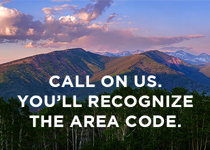 Call on Us. You'll recognize the area code.