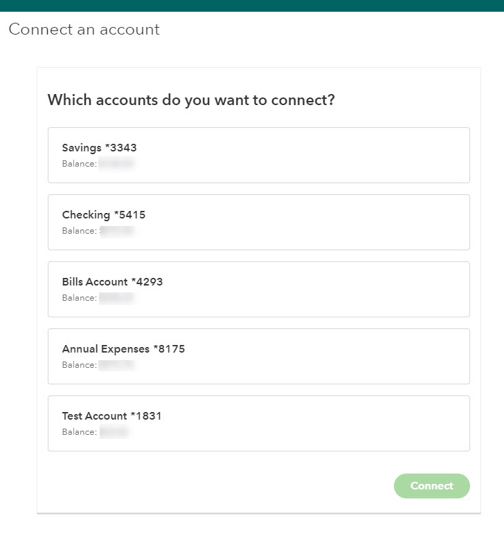 choose account to connect