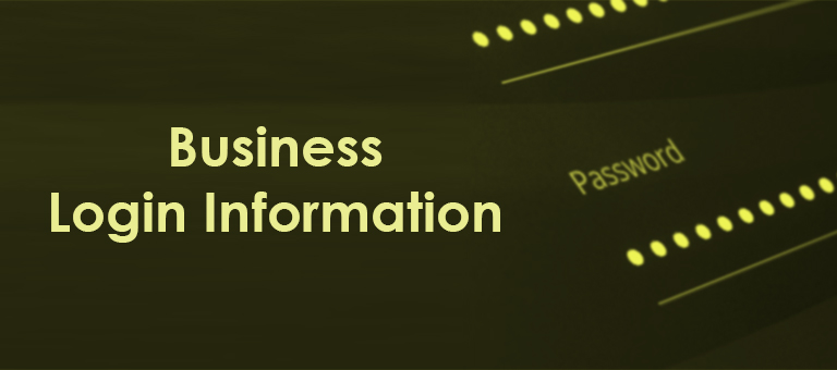 Business Login Information