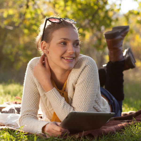 Girl with iPad