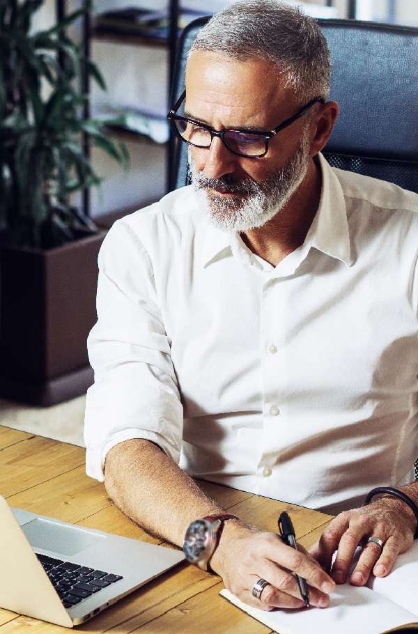 Man wearing glasses